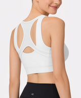 Power Front Zip Full Coverage Racerback Mesh Running Bra | Women's High Support Sports Bra