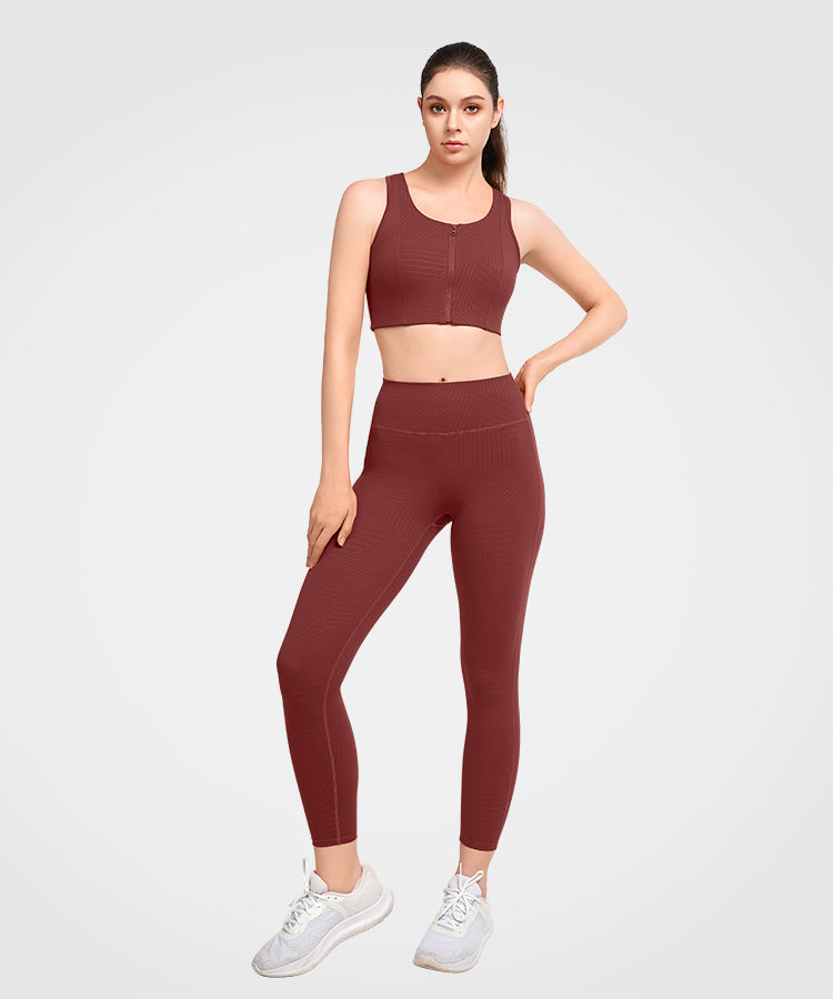 Echo löparleggings med hög midja och rumplyftande 66 cm | Damleggings med högt stöd