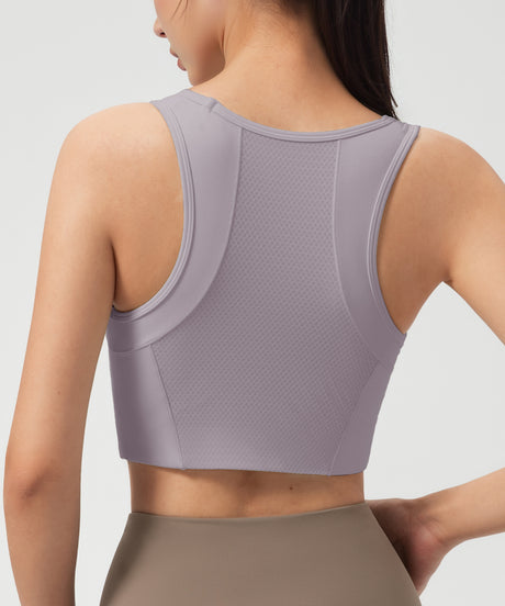 Anywhere Full-Coverage Fixed Pads Longline Yoga Bra | Women's Sports Tank