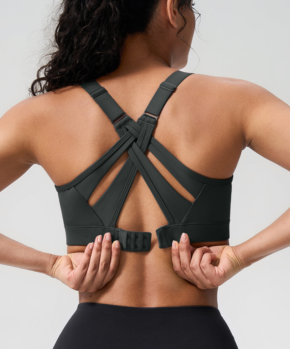 Power Adjustable Criss Cross Padded Running Bra | Women's High Support Sports Bra