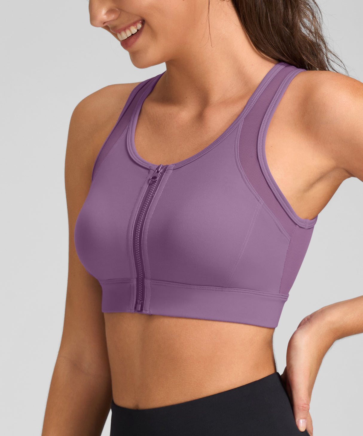 Lättviktslöpar-BH med Power T-back-mönster | Sport-BH med högt stöd för kvinnor