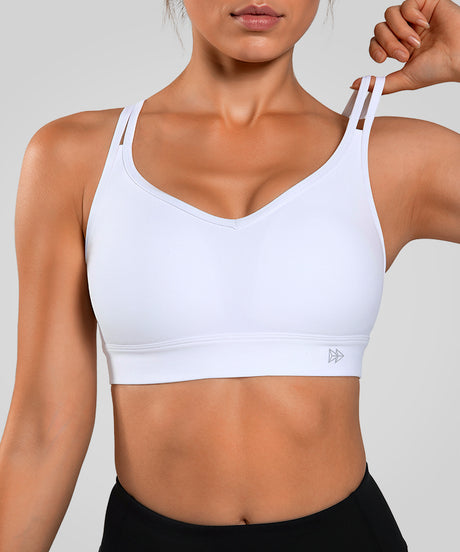 Anywhere V-neck Diamond Mesh Yoga Bra| Women's Light Support Sports Bra