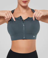 Enfold Longline Hollow Racerback gepolsterter Lauf-BH | Damen-Sport-BH mit starkem Halt