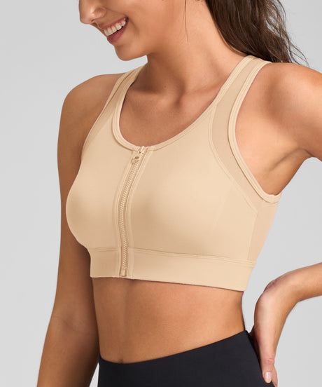 Leichter Power T-Back Mesh-Lauf-BH | Sport-BH mit starkem Halt für Damen