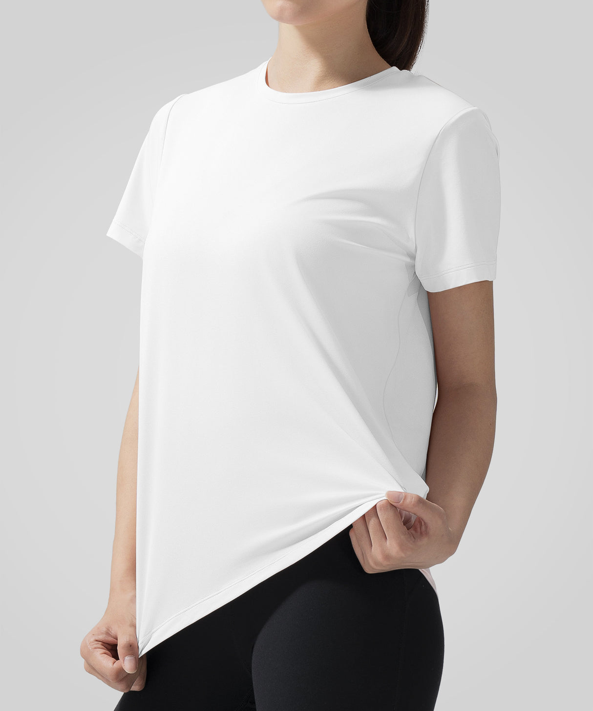 T-shirt leggera aderente tinta unita Anywhere | T-shirt a maniche corte da donna