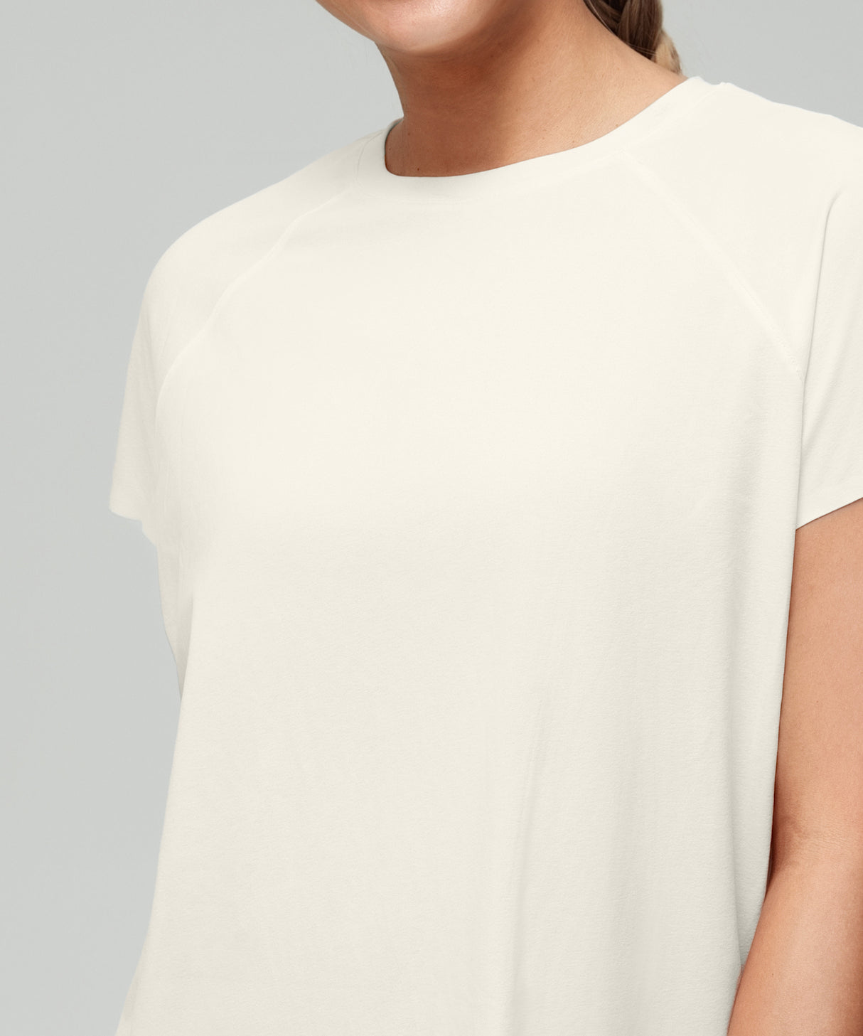 Anywhere Back Mesh Solid Color Comfortable T-shirt