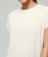 Anywhere Back Mesh Solid Color Comfortable T-shirt