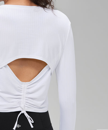 Anywhere Lightweight Drawstring Long sleeves Yoga Tee| Women's Sports T-shirt