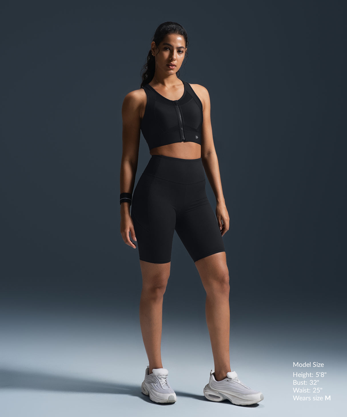 Sculpt Zip Mesh Racerback Padded Running Bra | Women's High Support Sports Bra