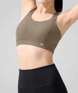 Echo Key Hole Back Mesh Andningsbar Yoga-BH | Sport-BH med lätt stöd för kvinnor