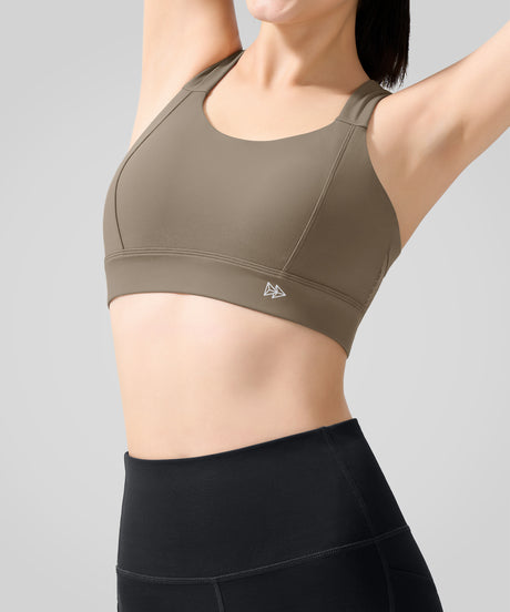 Echo Key Hole Back Mesh Andningsbar Yoga-BH | Sport-BH med lätt stöd för kvinnor
