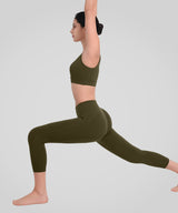 Sujetador de yoga con relleno y espalda en U profunda acanalada Shift | Sujetador deportivo de sujeción ligera para mujer