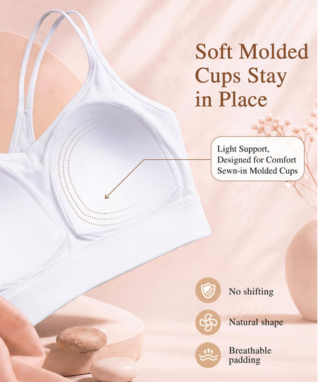 Anywhere Breathable Soft Bra for Yoga & Everyday Wear | Women's Light Support Sports Bra