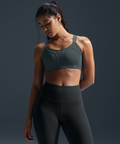 Power Adjustable Criss Cross Padded Running Bra | Women's High Support Sports Bra