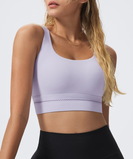 Anywhere V-back Braided Soft Yoga Bra | Women's Light Support Sports Bra