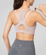 Power Zip Front Mesh Padded Running Bra | Damen Sport-BH mit starkem Halt