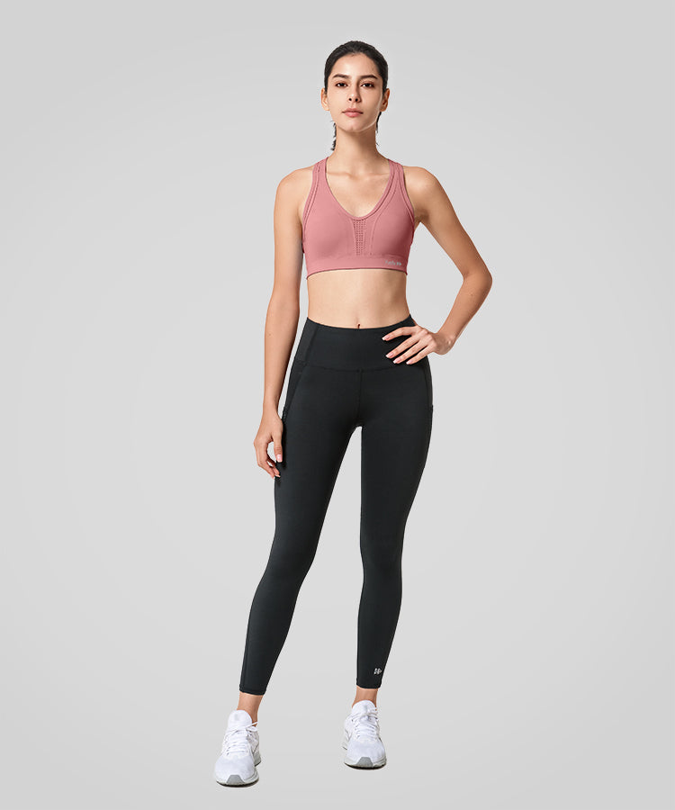 Power Cross Back Padded Running Bra | Women's High Support Sports Bra