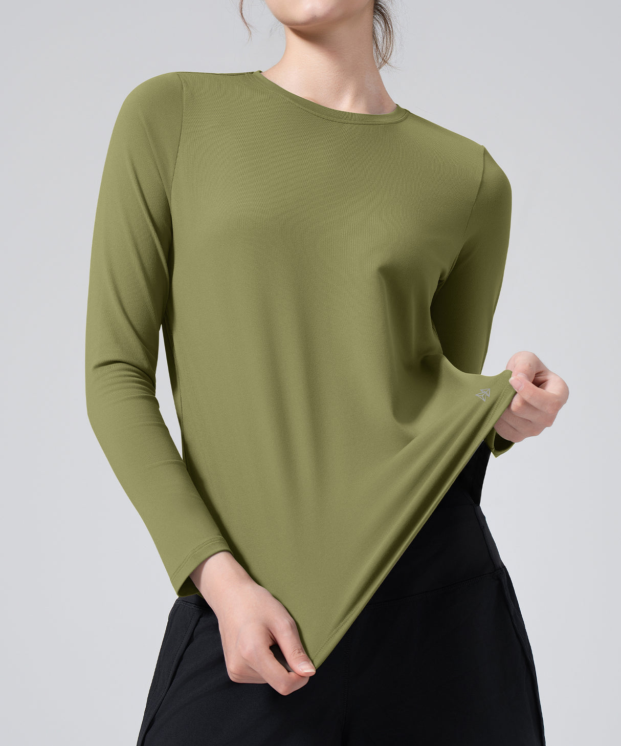 Anywhere Solid Color Long Sleeve Shirt | Women's Long Sleeve T-shirt