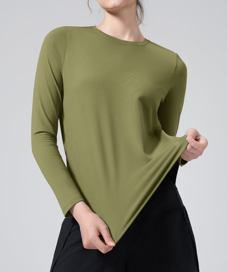 Anywhere Solid Color Long Sleeve Shirt | Women's Long Sleeve T-shirt