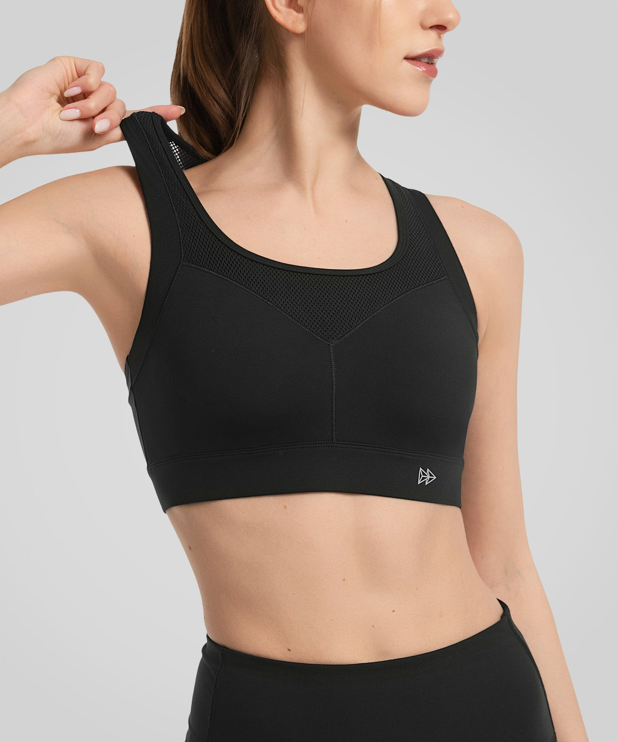 Power Front Mesh Arched Cutout Cool Sports Bra | Women's High Support Sports Bra
