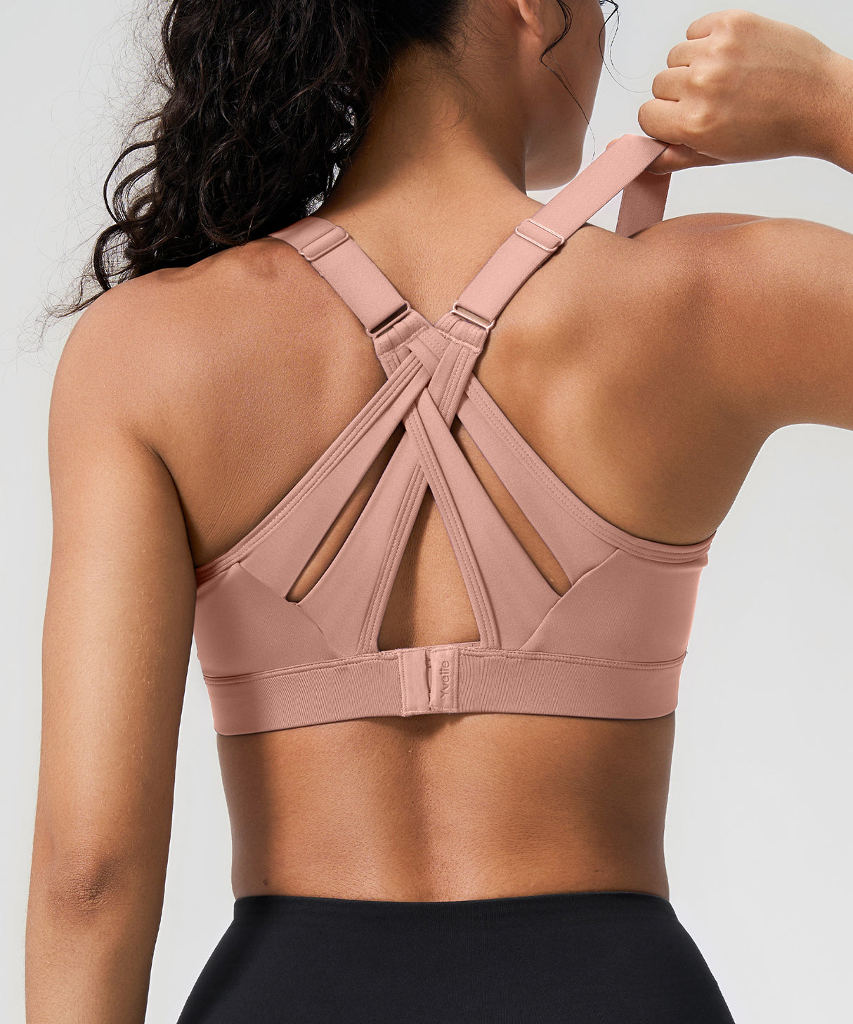 Power Adjustable Criss Cross Padded Running Bra | Women's High Support Sports Bra