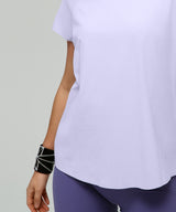 Anywhere Back Mesh Solid Color Comfortable T-shirt