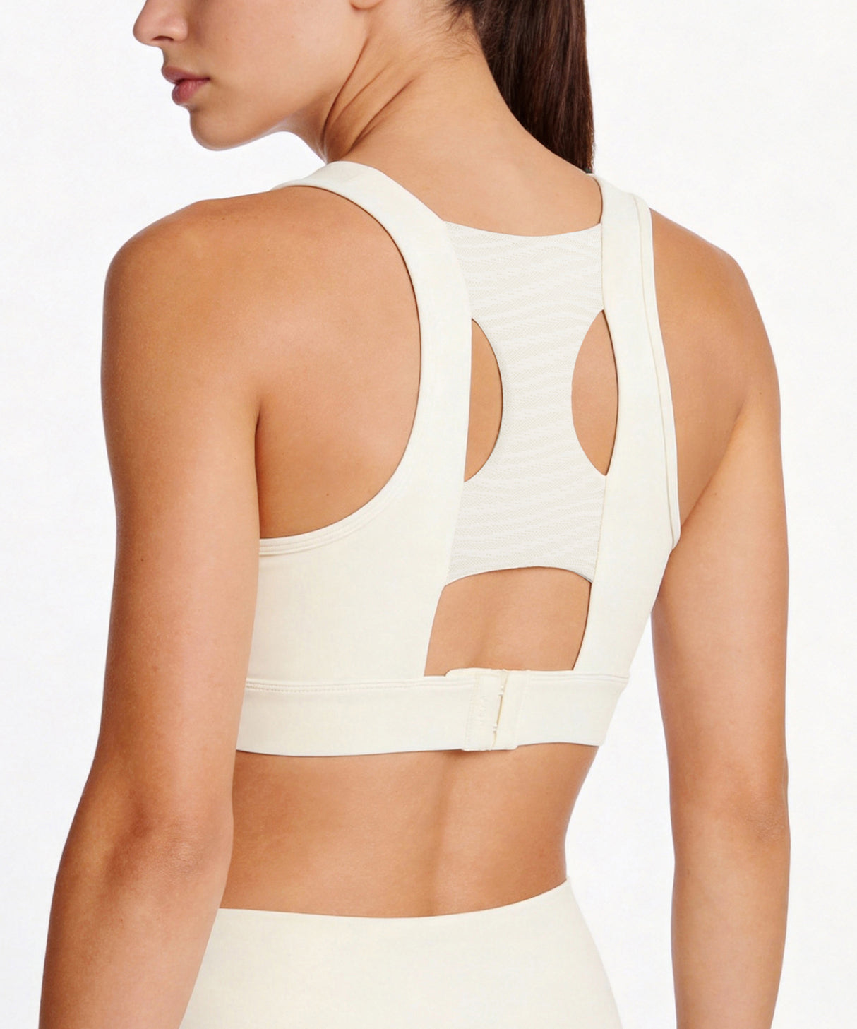 Power Racerback Mesh Full Coverage Running Bra | Women's High Support Sports Bra