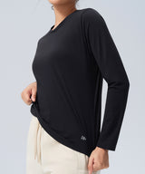 Anywhere Soft & Lightweight Basic Long Sleeve T-Shirt| Women's Long Sleeve T-shirt