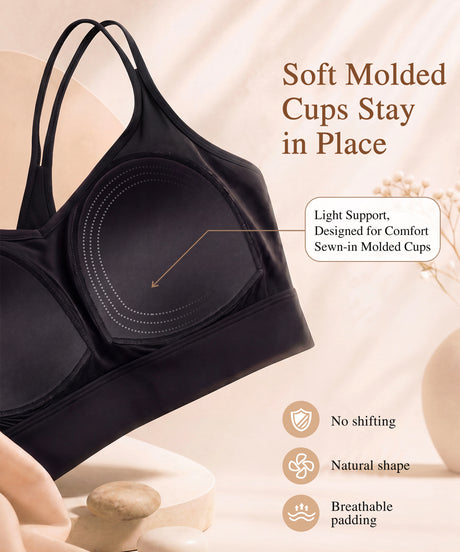 Anywhere Breathable Soft Bra for Yoga & Everyday Wear | Women's Light Support Sports Bra