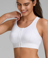 Power Cutout Racerback Zip Front Running Bra | Women's High Support Sports Bra