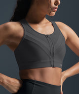 Enfold Zip Mesh Padded Running Bra | Women's High Support Sports Bra