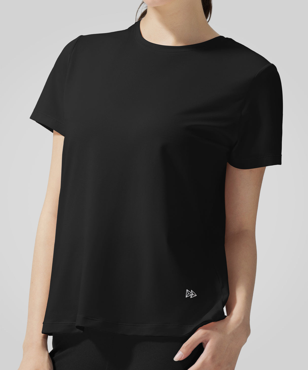 T-shirt leggera aderente tinta unita Anywhere | T-shirt a maniche corte da donna