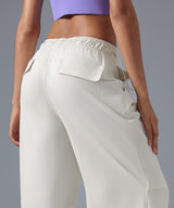 Pantaloni cargo rinfrescanti con elastico in vita e tasche, 28" | Pantaloni leggeri di supporto da donna