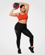 Power Zip Front Criss Cross Vadderad Löpar-BH | Sport-BH med högt stöd för kvinnor