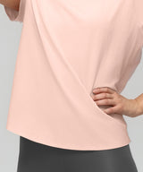 Anywhere Back Mesh Solid Color Comfortable T-shirt