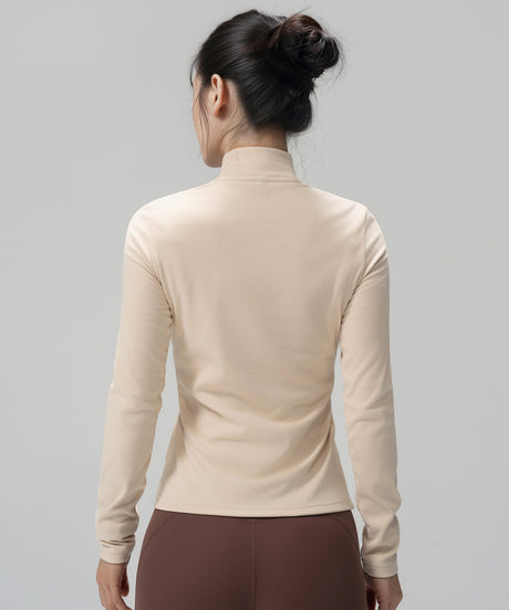 Anywhere Cozy Stretch Mock Neck Long Sleeve Tee | Women's Long Sleeve T-shirt