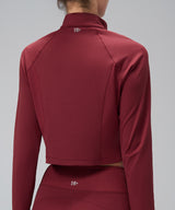 Anywhere Cropped Mock Neck Zip-Up Jacka | Lätta stödjackor för kvinnor