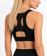 Power Racerback Mesh Full Coverage Running Bra | Women's High Support Sports Bra