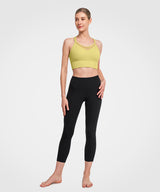 Shift Longline Mesh Strappy Padded Yoga BH | Leicht stützender Sport-BH für Damen