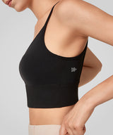 Echo V-Neck Ribbed Padded Yoga Bra | Women's Light Support Sports Bra