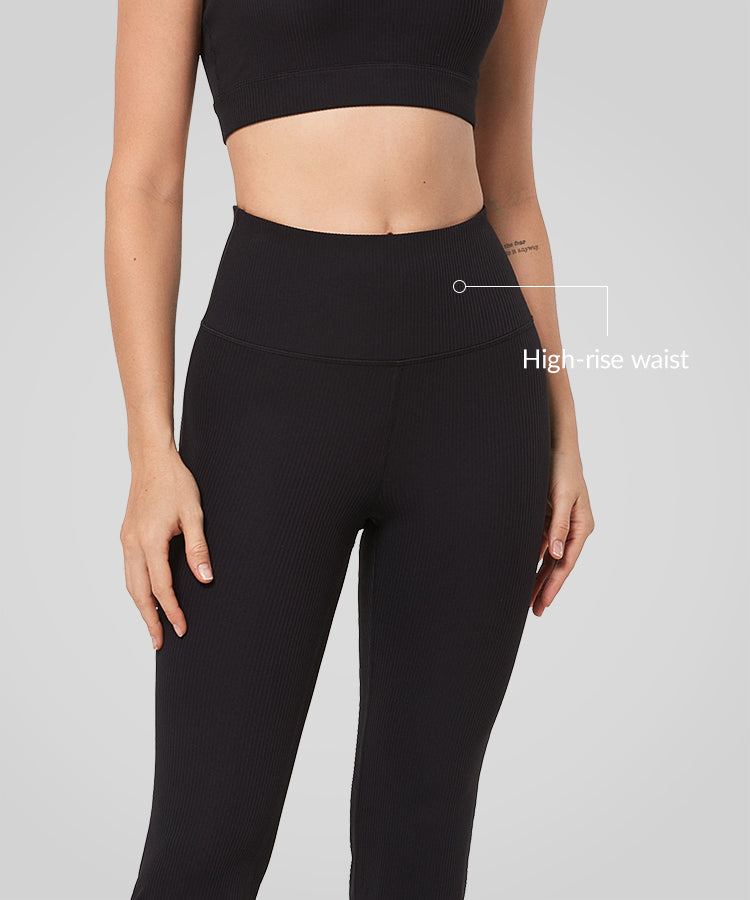 Echo Ribbed Stretchy Tummy Control Leggings 29'' | Women's Light Support leggings