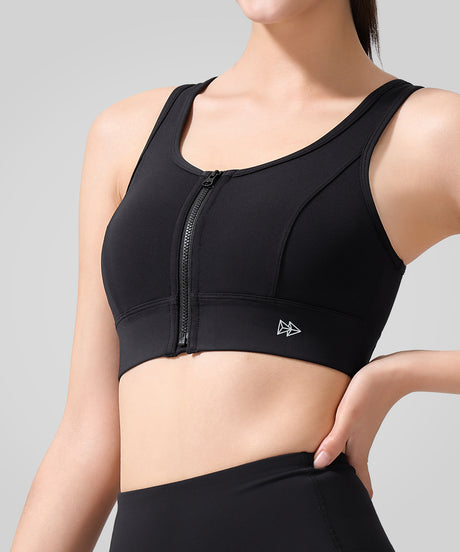 Power Fashion Racerback Cross Cut-out Sports Bra| Women's High Support Sports Bra