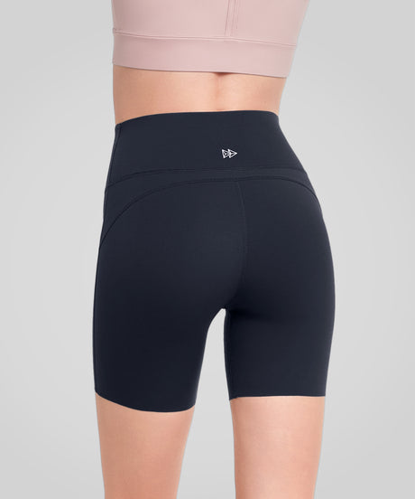 Pantaloncini elasticizzati e morbidi Shift con doppia cucitura, 8" | Pantaloncini da corsa ad alto supporto da donna