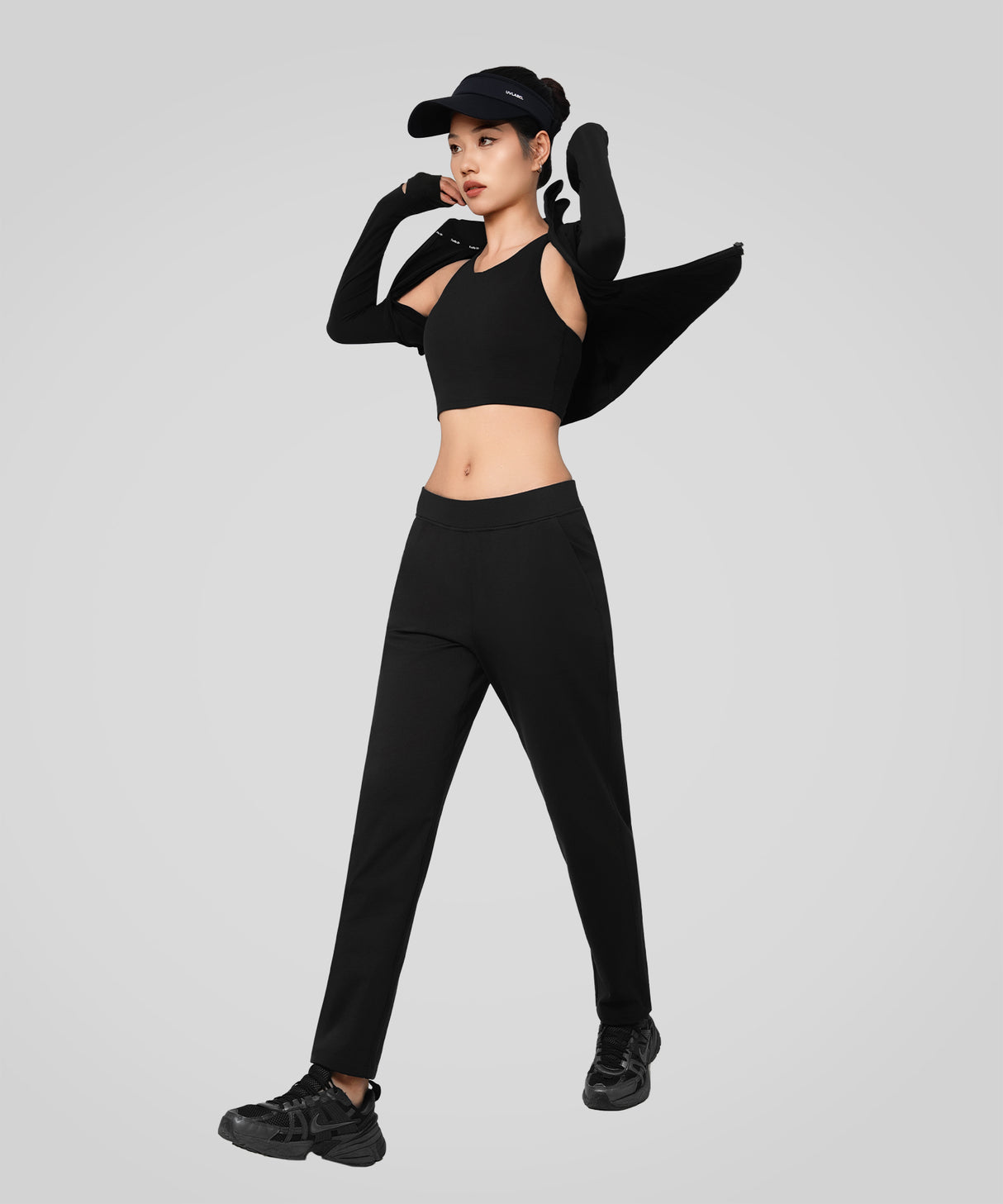 Pantaloni sportivi casual con fodera in pile e tasche ovunque | Pantaloni sportivi da donna