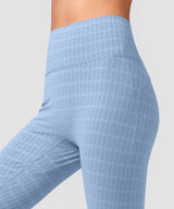Power Jacquard Pattern No Front Seam High-Rise Running Leggings 25inches | Women's High Support Leggings