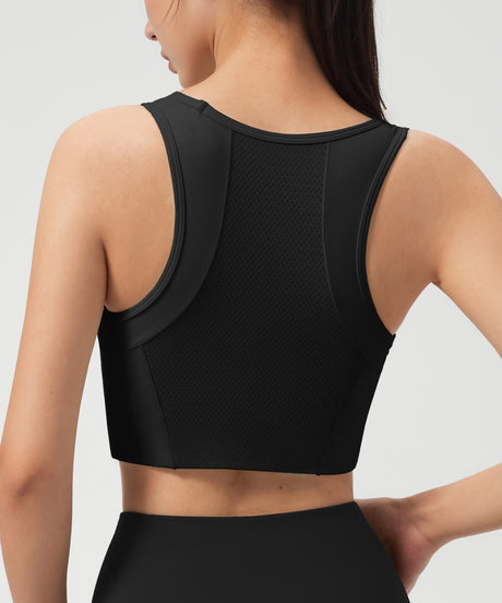 Anywhere Full-Coverage Fixed Pads Longline Yoga Bra | Women's Sports Tank