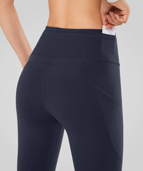 High Waist Sculpting Fitness Gym Leggings 28 Inch| Women's High Support Leggings 67A Navy