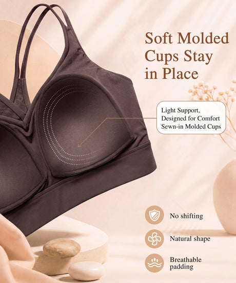 Anywhere Breathable Soft Bra for Yoga & Everyday Wear | Women's Light Support Sports Bra