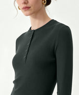 Anywhere Casual Half-Button Collar Long Sleeve Shirt | Women's Long Sleeve T-shirt