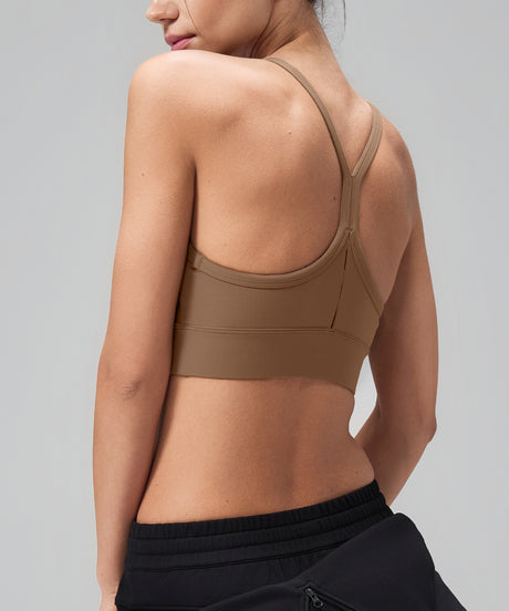 Anywhere Y-Back Design Insydda Yoga-BH med Vadder | Sport-BH med Lätt Stöd för Damer